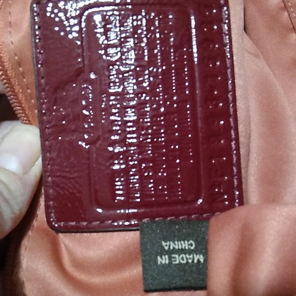 SALE! Auth Coach Sophia Mad Dotted Art Dark Red/Gold Bag & NWT Wristlet Bundle - Picture 14 of 16